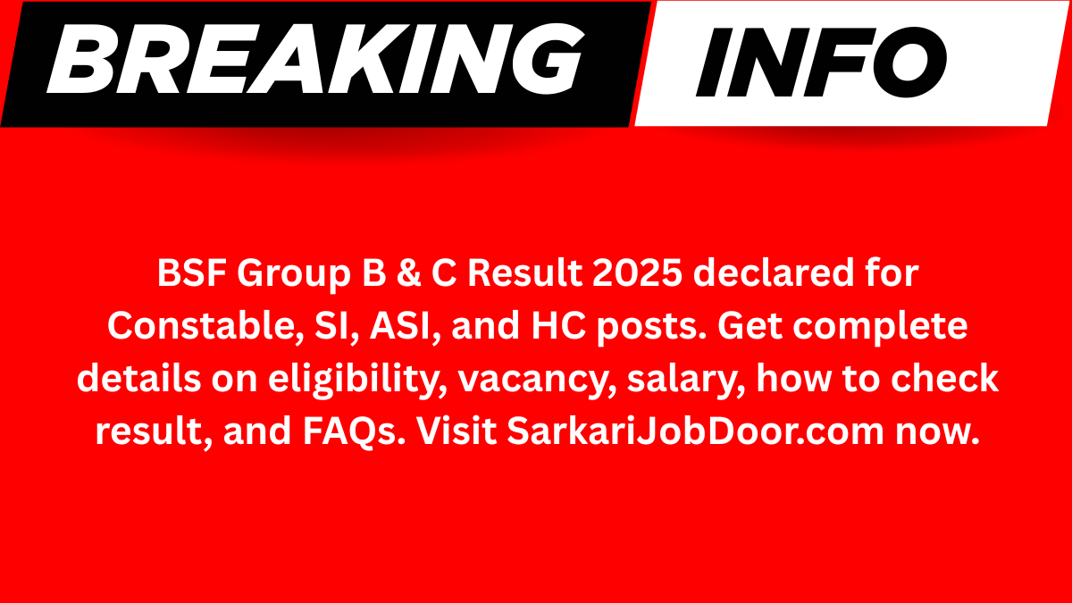 BSF Group B C Result 2025