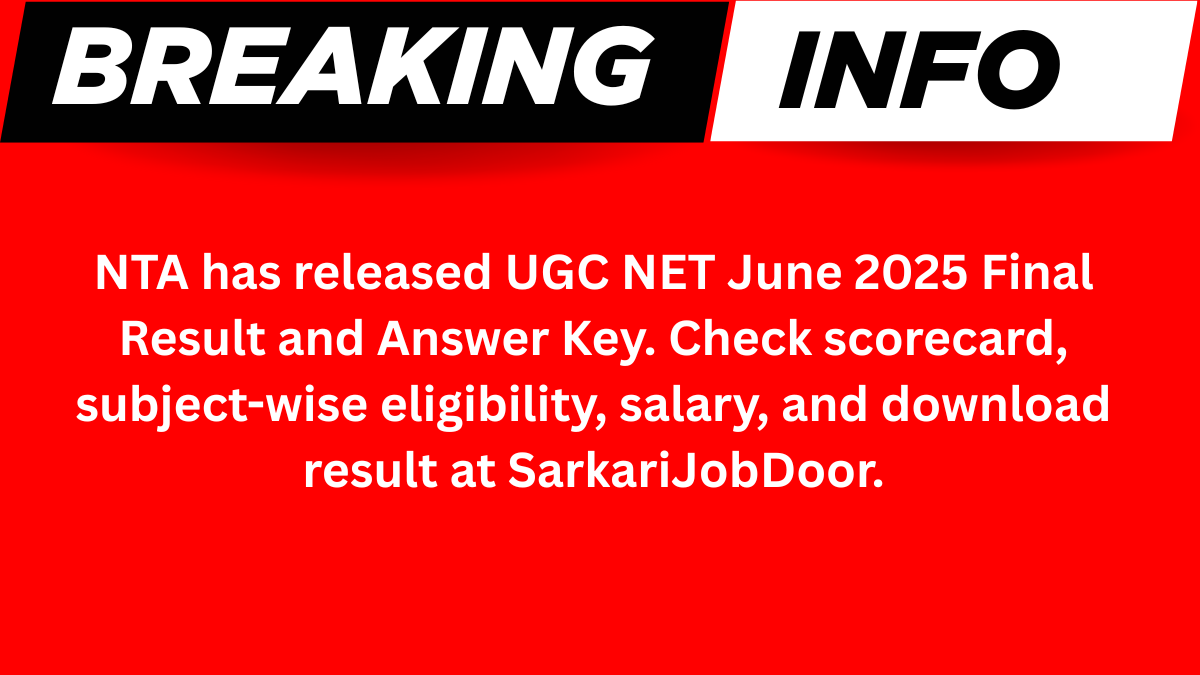 UGC NET Result 2025