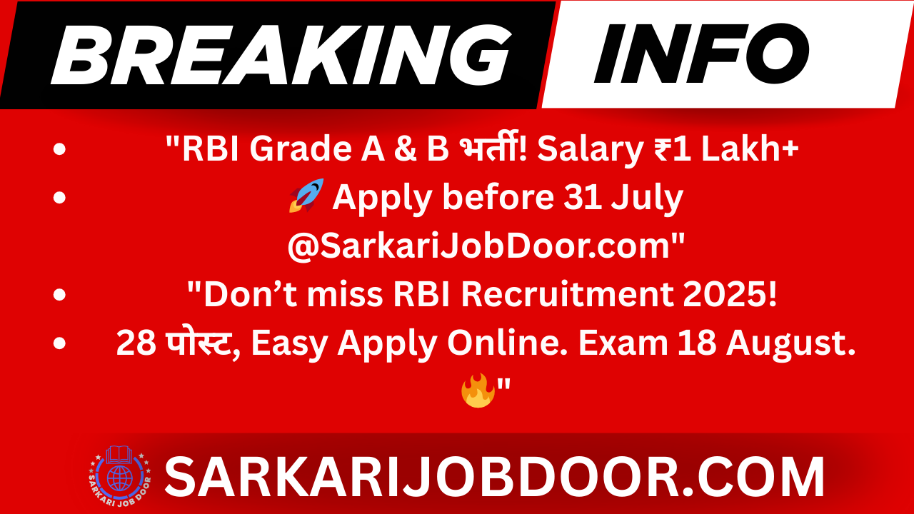 RBI Recruitment 2025