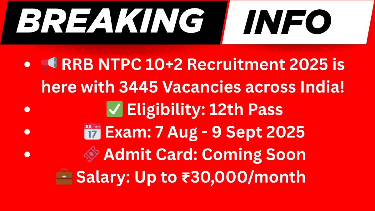 RRB NTPC 2025 Exam city