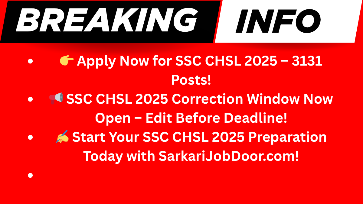SSC CHSL 2025