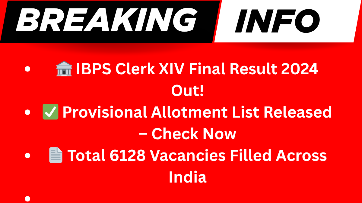IBPS Clerk Final Result 2024