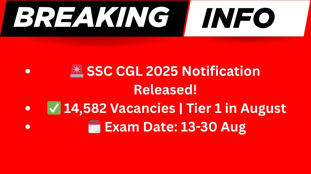 SSC CGL Tentative Vacancy Details 2025