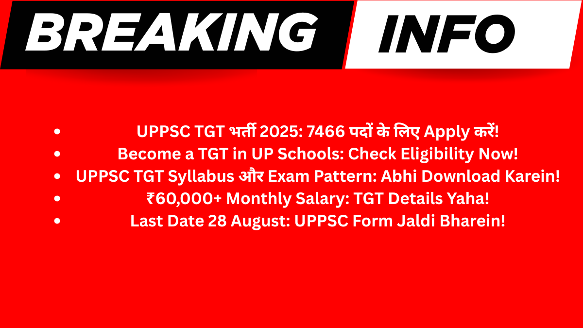 UPPSC TGT भर्ती 202