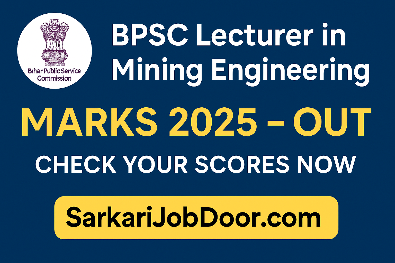 BPSC Lecturer in Mining Engineering Marks 2025