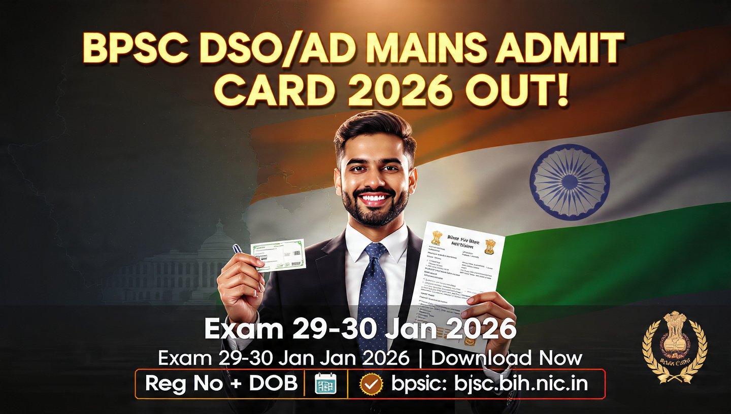 BPSC DSO Assistant Director Mains Admit Card 2026