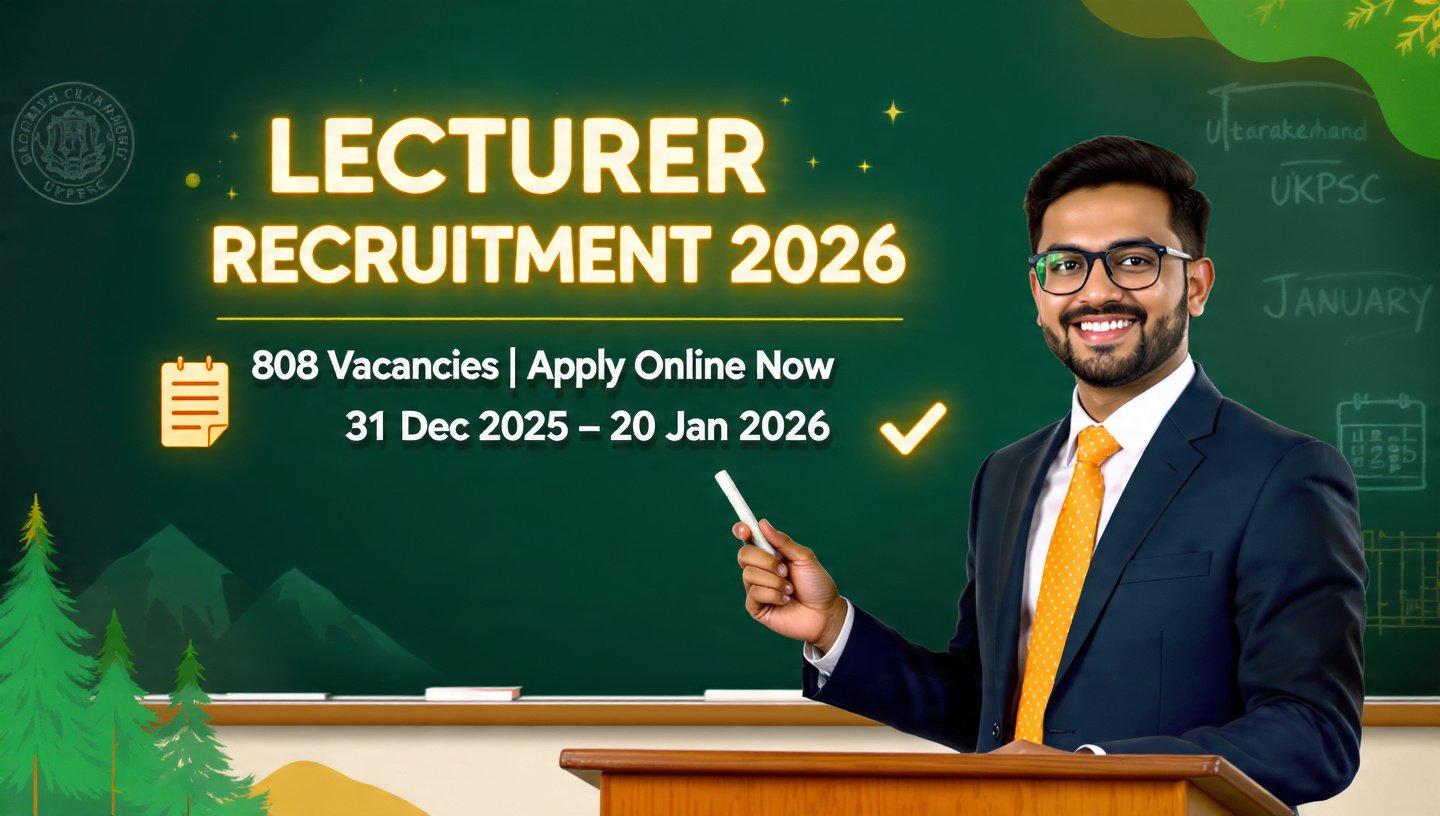 UKPSC Lecturer Recruitment 2026