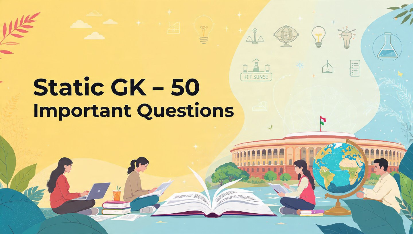 Static GK Questions in Hindi 50 Important Objective Questions with Answers