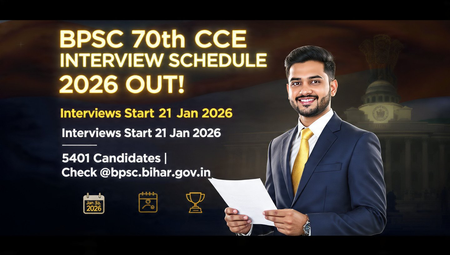 BPSC 70th CCE Interview Schedule 2026
