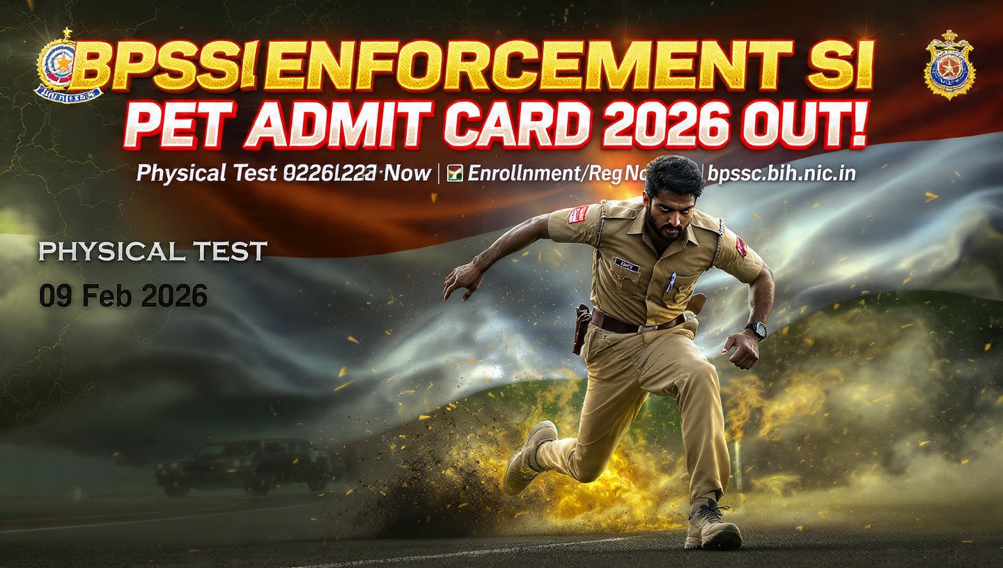 BPSSC Bihar Police Enforcement SI PET Admit Card 2026