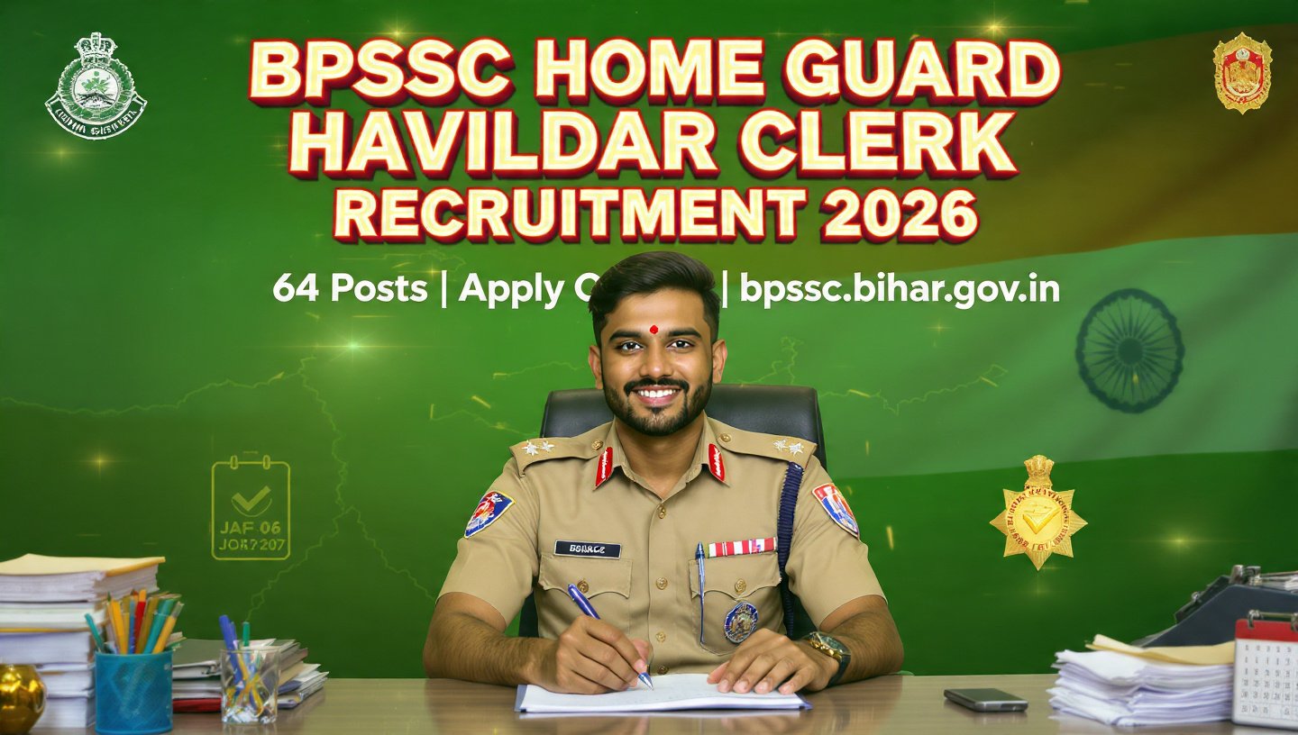Bihar Police BPSSC Home Guard Havildar Clerk Recruitment 2026