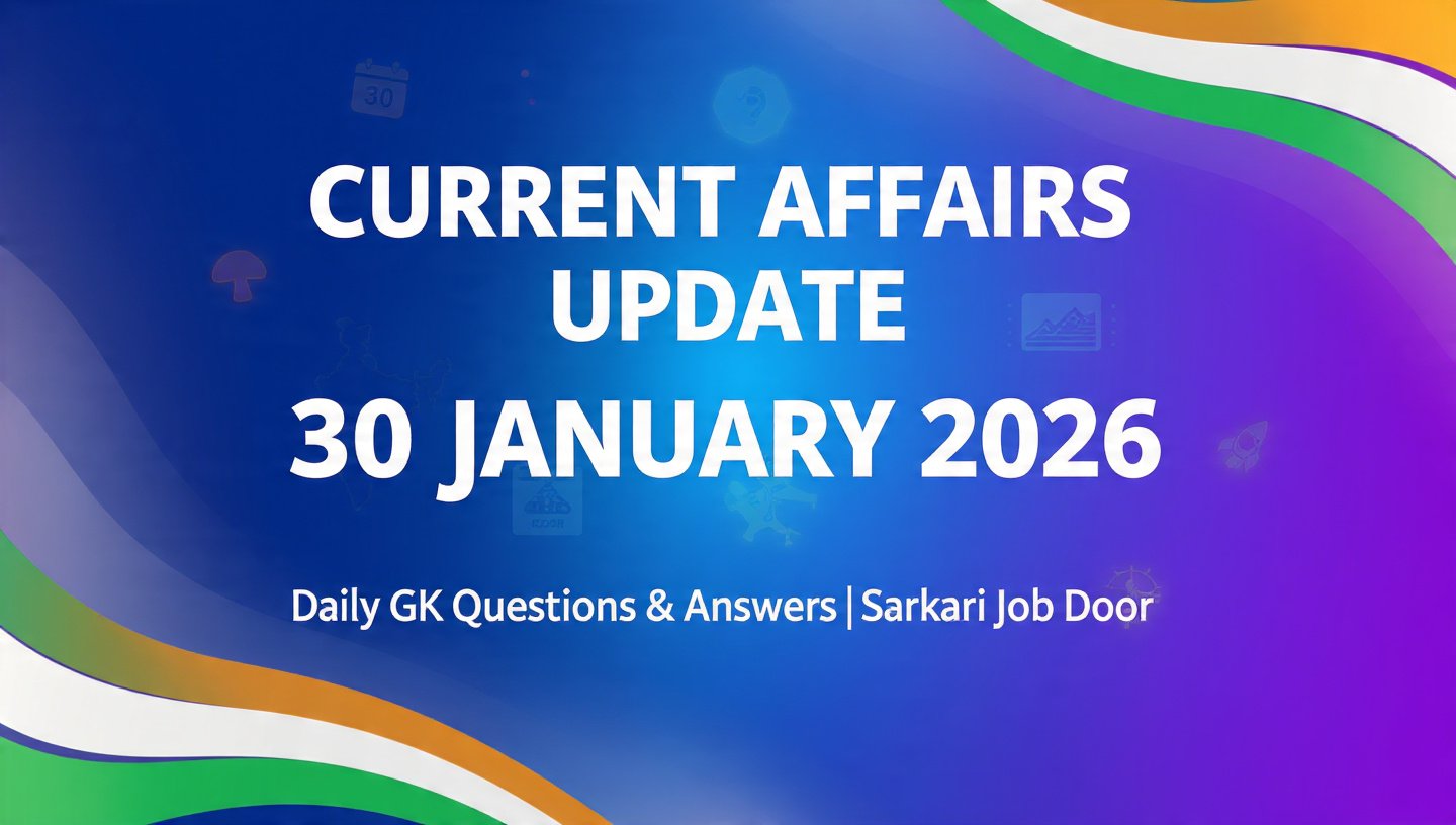 Current Affairs 30 January 2026