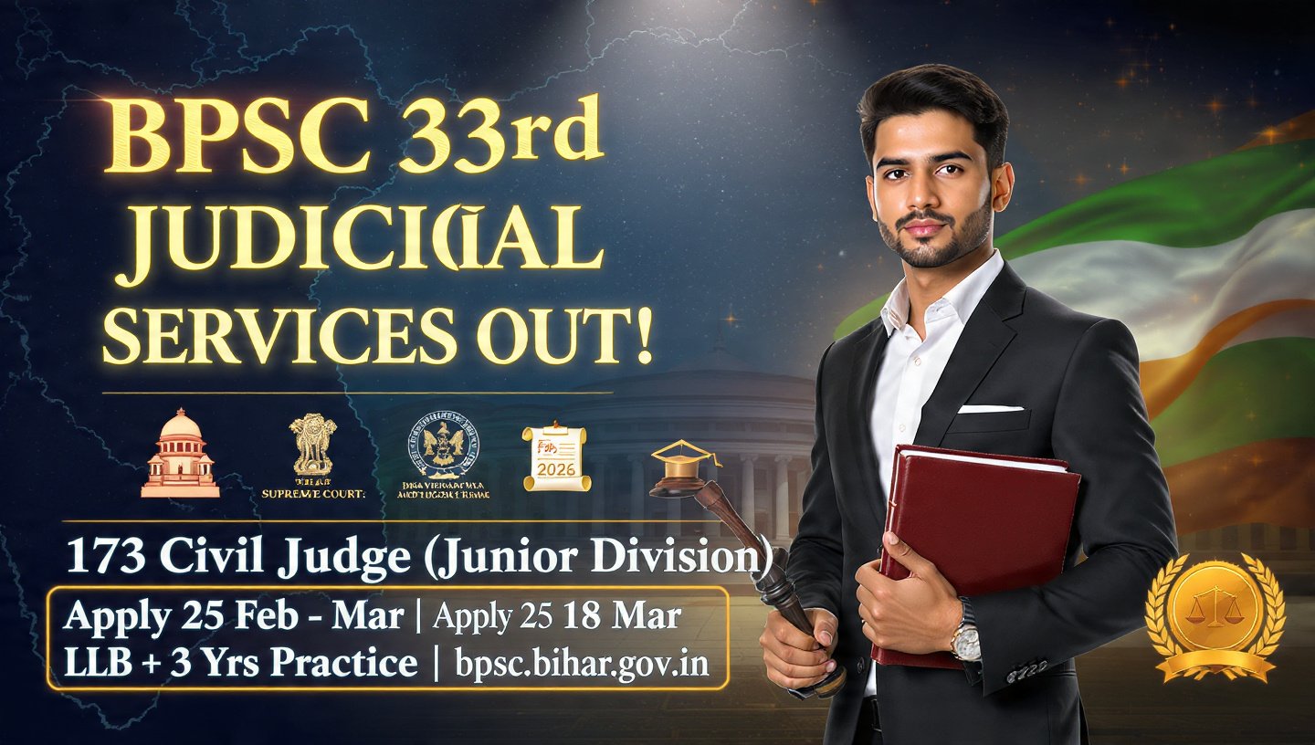 BPSC 33rd Judicial Services Recruitment 2026