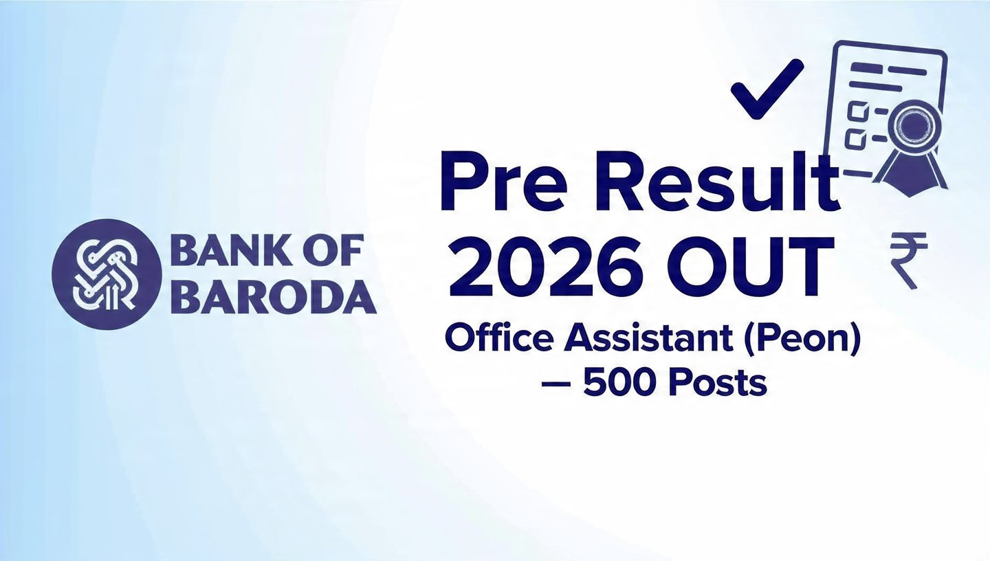 Bank of Baroda Peon Pre Result 2026