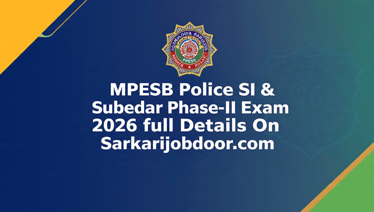 MPESB Police SI and Subedar Phase-II Exam Date 2026