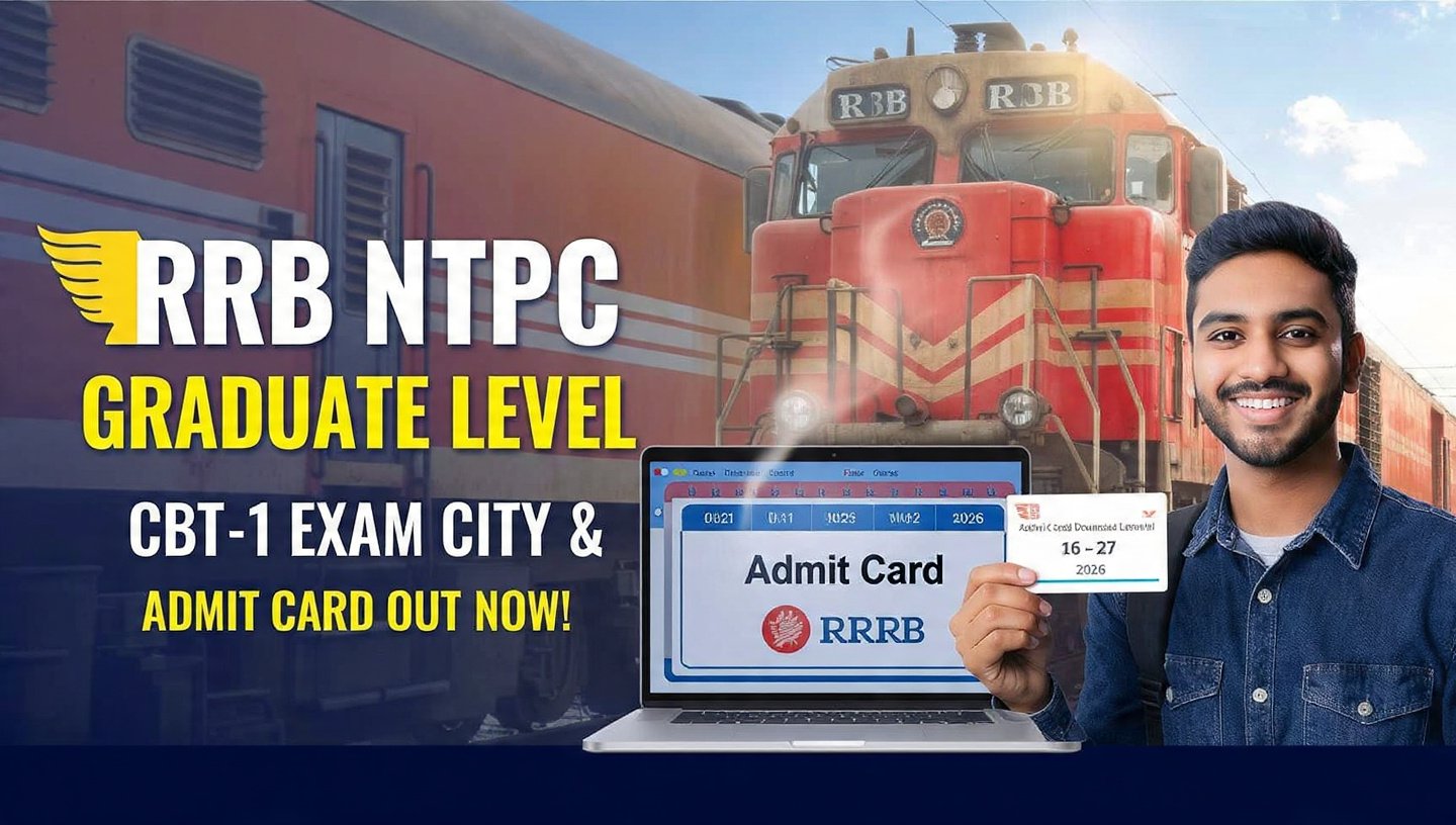 RRB NTPC Graduate Level CBT-1 Exam City & Admit Card 2026