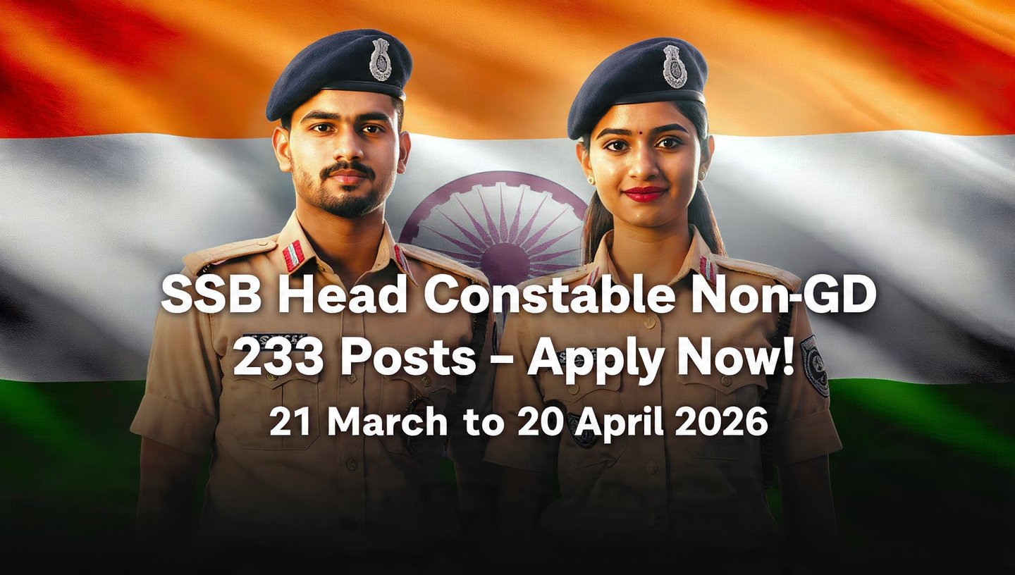 SSB Head Constable Non-GD Recruitment 2026