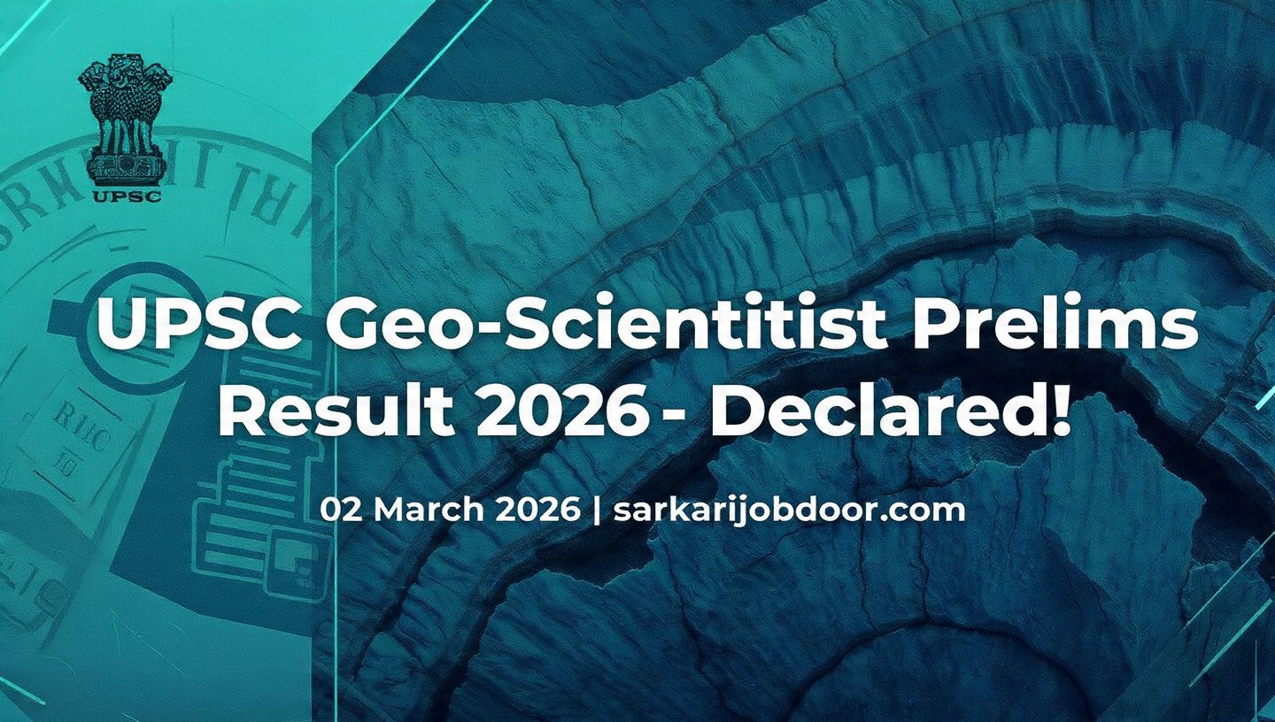 UPSC Geo-Scientist Prelims Result 2026