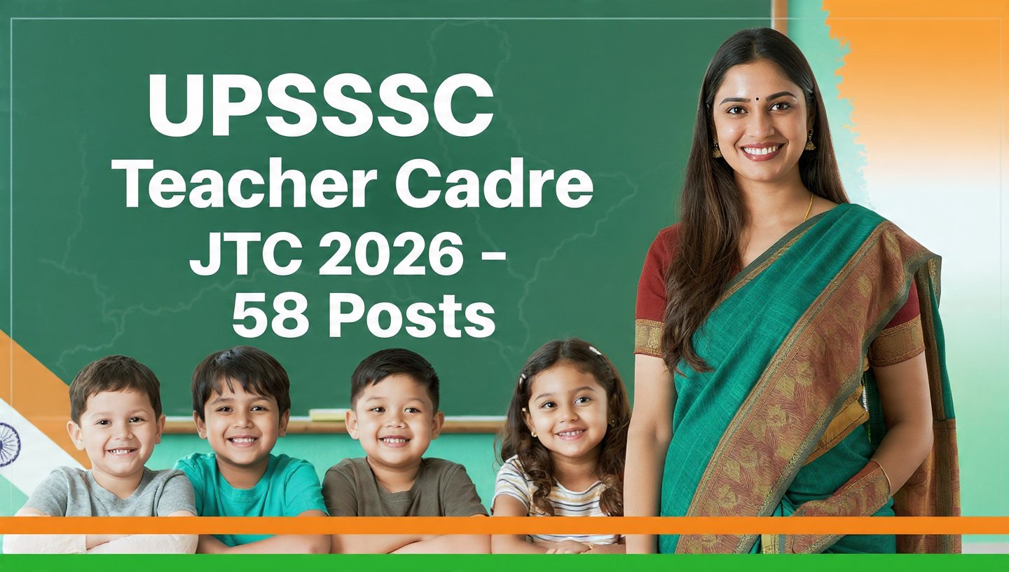 UPSSSC Teacher Cadre JTC Recruitment 2026