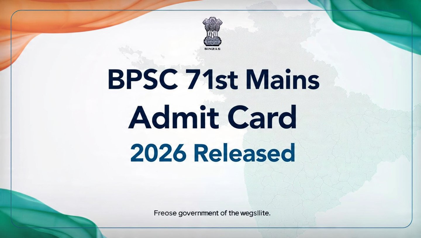 BPSC 71st Mains Admit Card 2026