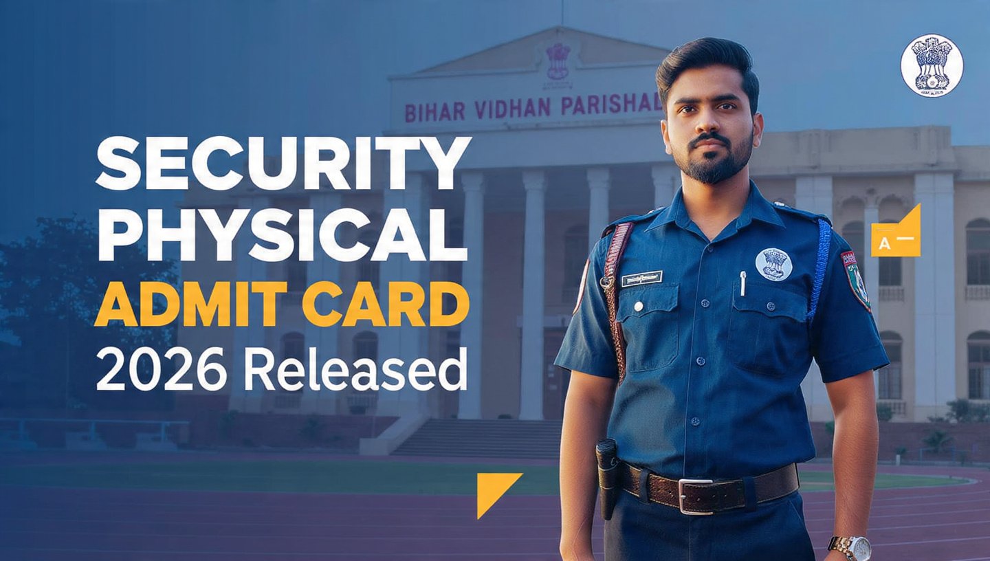 Bihar Vidhan Parishad Security Guard Physical Admit Card 2026
