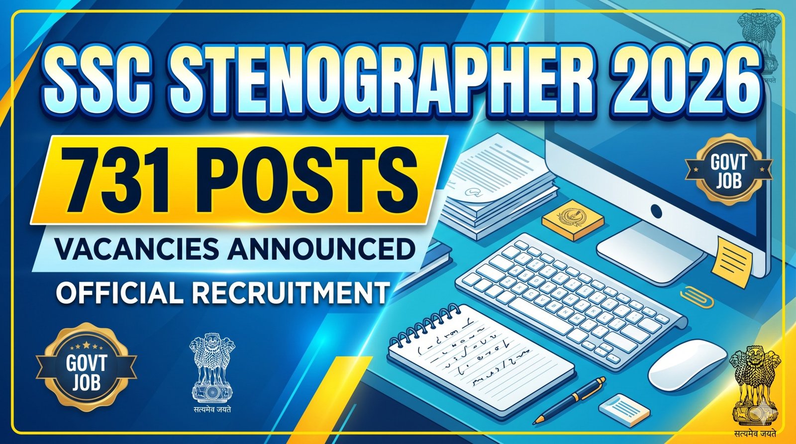 SSC Stenographer Recruitment 2026