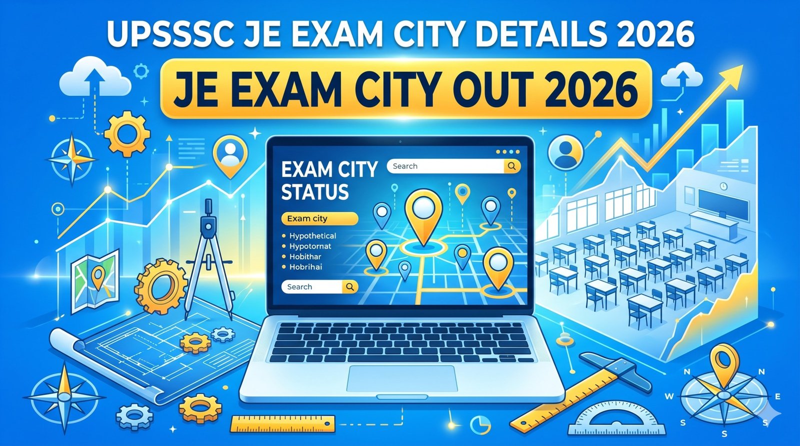 UPSSSC JE Exam City Details 2026