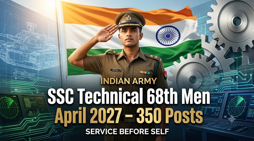 Indian Army SSC Technical 68th Men April Recruitment 2027
