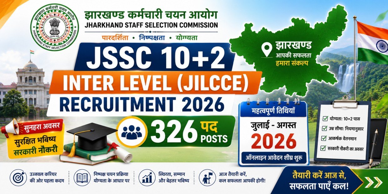 JSSC 10+2 Inter Level JILCCE Recruitment 2026
