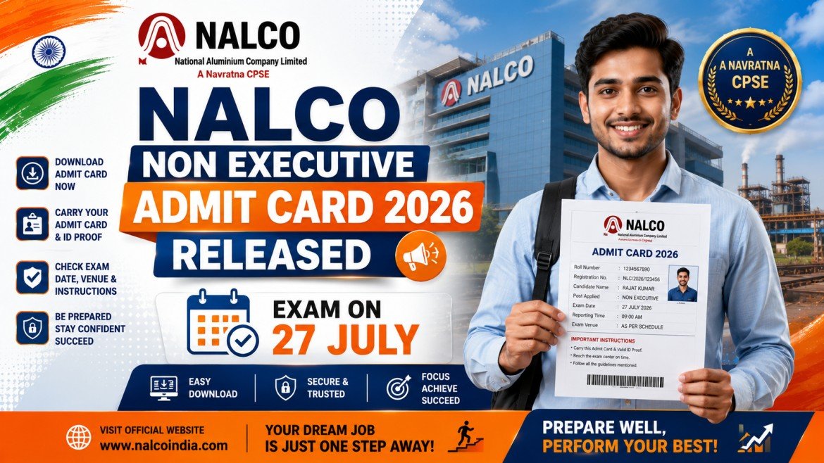 NALCO Non Executive Admit Card 2026