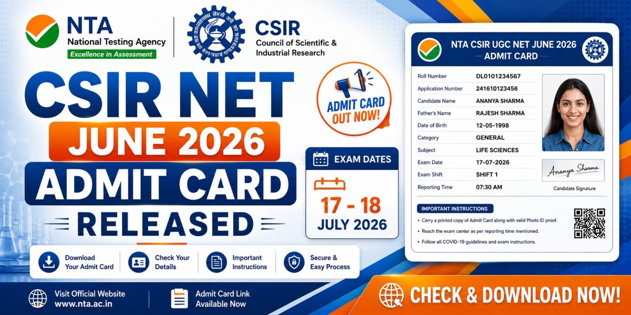 NTA CSIR UGC NET June 2026 Admit Card