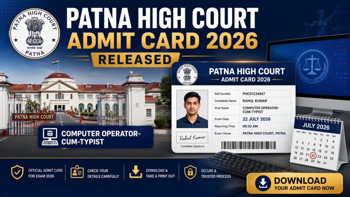 Patna High Court Computer Operator-cum-Typist Admit Card 2026