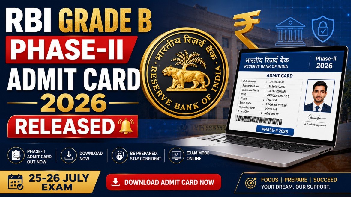 RBI Officer Grade B Phase-II Admit Card 2026