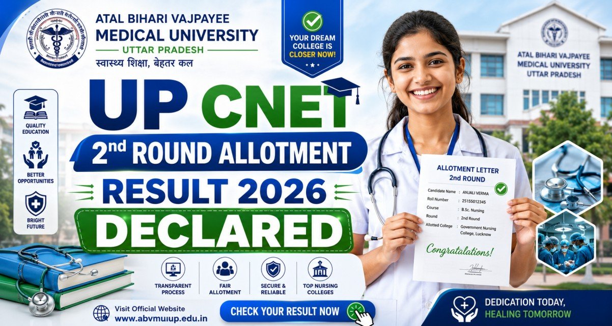 UP CNET 2nd Round Allotment Result 2026
