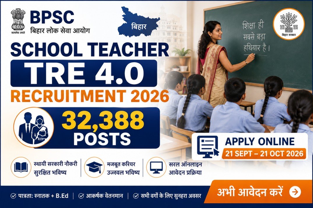 BPSC School Teacher TRE 4.0 Recruitment 2026